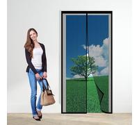 Magnetica per Zanzariera 126 x 245 cm Nessun Attrezzo Richiesto, Facile da Installare Bianca Zanzariere Porte per Porte di Soggiorno Camera da Letto Casa, Nero