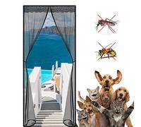 Magnetica Porte, 125x235cm Porte Premium Zanzariera,Rete Super Resistente,Ottimo per i bambini, cani e gatti Nero