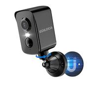 Magnetica Telecamera WiFi Interno/Esterno, Videocamera Sorveglianza 2K 3MP Senza Fili Batteria Ricaricabile, Rotazione 300°, Rilevamento Umano PIR, Visione Notturna a Colori, Impermeabile IP65