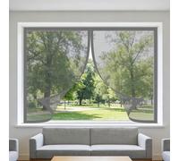 Magnetica Zanzariera 105 x 120 cm Varie Taglie Zanzariera per Finestre Magnetica Chiuso Automaticamente Pieghevole per Finestre Qualunque Piccole Grandi, Bianco