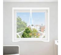 Magnetica Zanzariera 55 x 60 cm Autoadesiva Zanzariera Finestra Adesiva Tenere Fuori Insetti Mosche e Zanzare per Finestra Esterne Del Balcone, Bianco