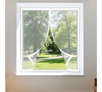 Magnetica Zanzariera 60 x 160 cm Autoadesiva Autoadesivo Rete Anti Zanzare Senza Forare O Avvitare per Tutti Terrazza Porte e Finestre, Bianco