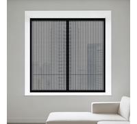 Magnetica Zanzariera 60 x 160 cm Autoadesiva Zanzariera a Tenda Dimensione Fissa, Non Può Essere Tagliato per La Maggior Parte Dei Tipi di Finestre O Porta Del Balcone, Nero