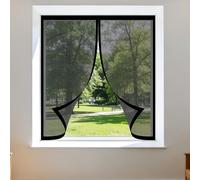Magnetica Zanzariera 75 x 165 cm Autoadesiva Autoadesivo Rete Anti Zanzare Senza Forare O Avvitare per Tutti Terrazza Porte e Finestre, Nero