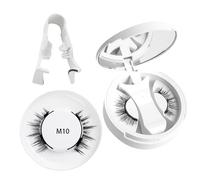 Magnetici-Eyelashes con applicatore | Nessuna colla necessaria ciglia false | Kit per ciglia magnetici | Ciglia con look naturale riutilizzabili con strumento clip leggero usura facile