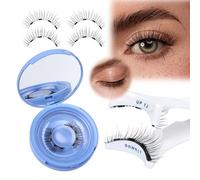 Magnetico con applicatore, aspetto naturale, riutilizzabile, confortevole, magnetico, senza colla, senza bisogno di eyeliner, magnetico naturale, confezione da 1 paio