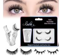 Magnetico &; Kit-2 paia riutilizzabili falso aspetto naturale, senza bisogno di colla/eyeliner, facile da applicare per tutti i giorni e occasioni speciali (naturale &; cespuglioso)