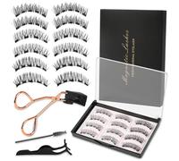 Magnetico &; Kit-2 paia riutilizzabili falso aspetto naturale, senza bisogno di colla/eyeliner, facile da applicare per tutti i giorni e occasioni speciali (naturale &; cespuglioso)