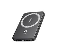 Magnetico-Power-Bank-Wireless-10000mAh - Riapow PD 20W QC 3.0 Ricarica Rapida Powerbank, Caricabatterie Portatile con Ingresso e Uscita USB C e Display LED per IPhone 17/16/15/14/13/12 (Nero)