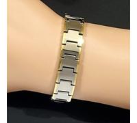 Magnetico Tungsteno RSI CTS Artrite Terapia 24k Placcato Oro & Rodio Bracciale