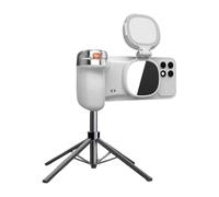 Magnetischer Smartphone-Kameragriff - ABS 13 Cm, 360 Grad Drehbarer Selfie Halter | Kamera Griff Halter Mit Licht | Für Vlogging, Fotografie, Reisen, Parties, Studios, Zuhause, Outdoor, Indoor
