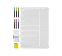 Magnetischer Wochenplaner - Wochenplan Und Putzplan, Wochenplaner Magnetisch, Aufgabenplan Für Haushalt, Mit Stifthalter, Handtuch, 6 Textmarkern, Wiederverwendbares Acryl-Mahlzeitenkalender-Set Für K