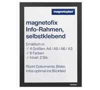 Magnetofix - Cornice autoadesiva, formato A3, 2 pezzi, colore: Nero