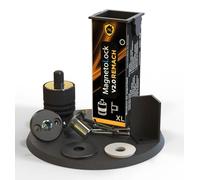 Magnetolock V2.0 REMACH(Nero).Blocco di Sicurezza per finestre e Porte scorrevoli.con Finestra Chiusa e Aperta.Sicurezza per Bambini,Neonati e Animali Domestici.