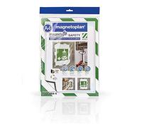 Magnetoplan 1131345 magnetofix Safety cornice magnetica 5 PZ. A3 Verde e Bianco
