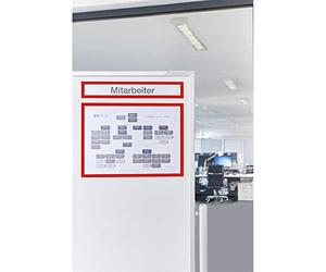 Magnetoplan 1131806 magnetofix cornice magnetica topsign, 5 pezzi, 319 X 52 mm, Rosso