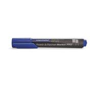 magnetoplan 1228103 - Pennarello per lavagna e lavagna a fogli mobili, 4 pezzi, blu