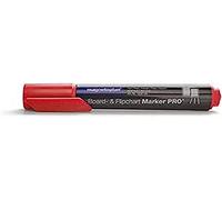 magnetoplan 1228106 - Pennarelli per lavagna a fogli mobili, 4 pezzi, rosso