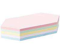 magnetoplan Biglietti di presentazione, rombo | Larghezza 200 x 95 mm | 500 pezzi | Biglietti di presentazione in 5 colori pastello | Per riunioni e presentazioni | Certificato FSC e confezionato