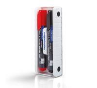 magnetoplan - Cancellino con 2 pennarelli, colore: Blu