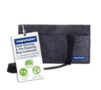 magnetoplan Desk Sharing & Hot Desking Bag ecoAware, grigio | L x P 420 x 180 x 56 mm | La borsa ecologica per computer portatile in 100% feltro RPET | ideale per coworking, desk Sharing, riunioni +