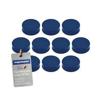 magnetoplan Ergo Magneti per lavagna bianca, 10 pezzi, 34 x 12,5 mm, blu scuro
