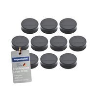 magnetoplan Ergo - Magneti per lavagna bianca, 10 pezzi, 34 x 12,5 mm, colore: grigio roccia