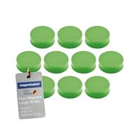 magnetoplan Ergo - Magneti per lavagna bianca, 10 pezzi, 34 x 12,5 mm, colore verde