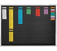 magnetoplan | Lavagna planning con fessure per schede | 61 spazi di inserimento | largh x alt 800 x 774 mm