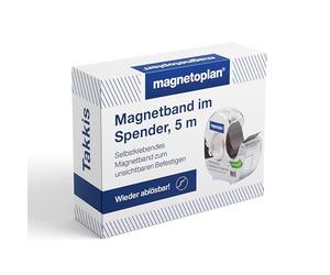magnetoplan Magnetband im Spender, selbstklebend, schwarz