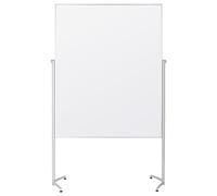 Magnetoplan pieghevole lavagna Moderation feltro con piedini pieghevoli, con ruote girevoli Ruote Singolo 120 x 150 cm bianco