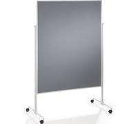 Magnetoplan pieghevole lavagna Moderation feltro con piedini pieghevoli, con ruote girevoli Ruote Singolo 120 x 150 cm grau