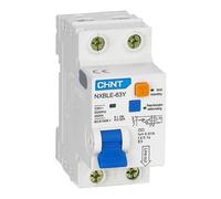 Magnetotermico differenziale 16A tipo AC 30 mA curva C 1P+N 4.5kA 2M NXBLE-63Y/C16-1PN-4.5-AC30 - Chint