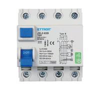 Magnetotermico Differenziale Puro 4P 16A 30mA CURVA B 6KA AC/DC 380V