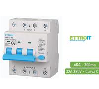 ETTROIT Interruttore Magnetotermico Differenziale 3P+N 32A 6KA 300mA 380V Occupa