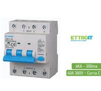 MAGNETOTERMICO DIFFERENZIALE SALVAVITA 4 MODULI 3P+N 380V 300mA 6KA