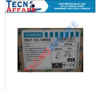 Magnetotermico differenziale Siemens 1P+N AC 10A 30mA AC 230V 5SU1353-1WM20