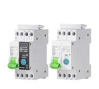 Magnetotermico Interruttore automatico MCB WIFI intelligente con guida DIN 1P 32A for interruttore di controllo remoto wireless Smart Home(Black with metering,10A)