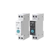 Magnetotermico Interruttore automatico WIFI intelligente con misurazione 1P 63A su guida DIN for interruttore di controllo remoto wireless Smart Home Interruttore Magnetotermico (Color : 16A, Size :