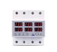 Magnetotermico,Interruttore Magnetotermico 100A Ammetro a 3 fasi DIN VoltMeter Ammeter regolabile sopra e sotto la protezione del limite di corrente Protezione dei relè monitor