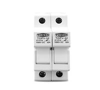 Magnetotermico,Interruttori Automatici 2 PZ 2P Parallel Dc. Supporto For Fusibili 10 * 38mm Ad Alta Tensione Solare PV 1000V