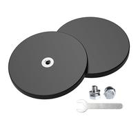 Magnetpro 2 magneti gommati forti antiscivolo, antigraffio e anticorrosione, forza superiore a 55 kg, con foro filettato da 1/4" e vite in acciaio inossidabile per PTZ, fotocamera