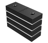 Magnetpro 4 magneti rettangolari completamente rivestiti in plastica PP, forza 10 kg, dimensioni 50,80 x 19,05 x 7,62 mm, per uso alimentare, antiruggine e resistente all'acqua (magnetismo bifacciale)