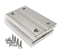 Magnetpro 4 pezzi di magneti rettangolari 55 KG di forza 60 x 20 x 6 mm con capsula di fori e acciaio, magnete a vaso industriale con viti