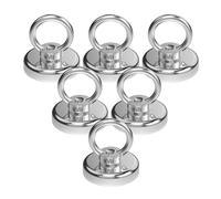 Magnetpro 55 kg ganci magnetici super forti al neodimio - Ganci magnetici con Counterunk Hole Eyebolt per cucina domestica al posto di lavoro e garage - 6 pezzi
