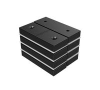 Magnetpro 8 magneti rettangolari completamente rivestiti in plastica PP, forza 10 kg, dimensioni 50,80 x 19,05 x 7,62 mm, per uso alimentare, antiruggine e resistente all'acqua (magnetismo bifacciale)