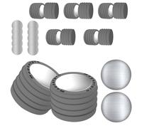 Magnetpro Magneti a pressione per armadio, 12 pezzi, Ø 15 x 10,5 mm, forza di trazione 2 kg, con controparti in acciaio