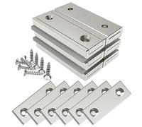 Magnetpro Magneti rettangolari da 6 pezzi 20 KG Kraft 40 x 13,5 x 5 mm con controparti e foro svasato, magnete con base domestico e industriale con viti