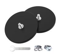 Magnetpro - Set di 2 magneti potenti gommati antiscivolo, antigraffio e anticorrosione, potenza di colla superiore a 55 kg, con filettatura esterna in acciaio inox 1/4"-20 e dado
