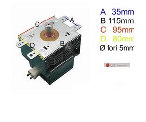 Magnetron 900 watt 2m226 15tag microonde Lg Moulinex Panasonic DeLonghi